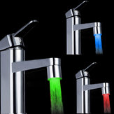 Cambio de Color LED Grifo Cambiador de Agua Luz de Plata
